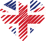 Logo of Tudo-Sobre-Encontros - UK, Heart Shaped Image of UK flag.